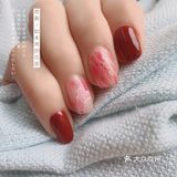 美甲里封着💅湖水中的落日红霞伴着金色夕阳的闪亮