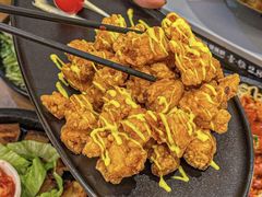 蜂蜜芥末炸鸡块-撒郎嘿·朝鲜民俗餐馆