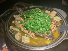 翡翠青椒烤黔鱼-烤匠麻辣烤鱼(环球中心店)