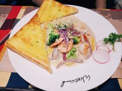 蒜香鲜虾奶油意面-遇见西木美式餐厅(体育路店)