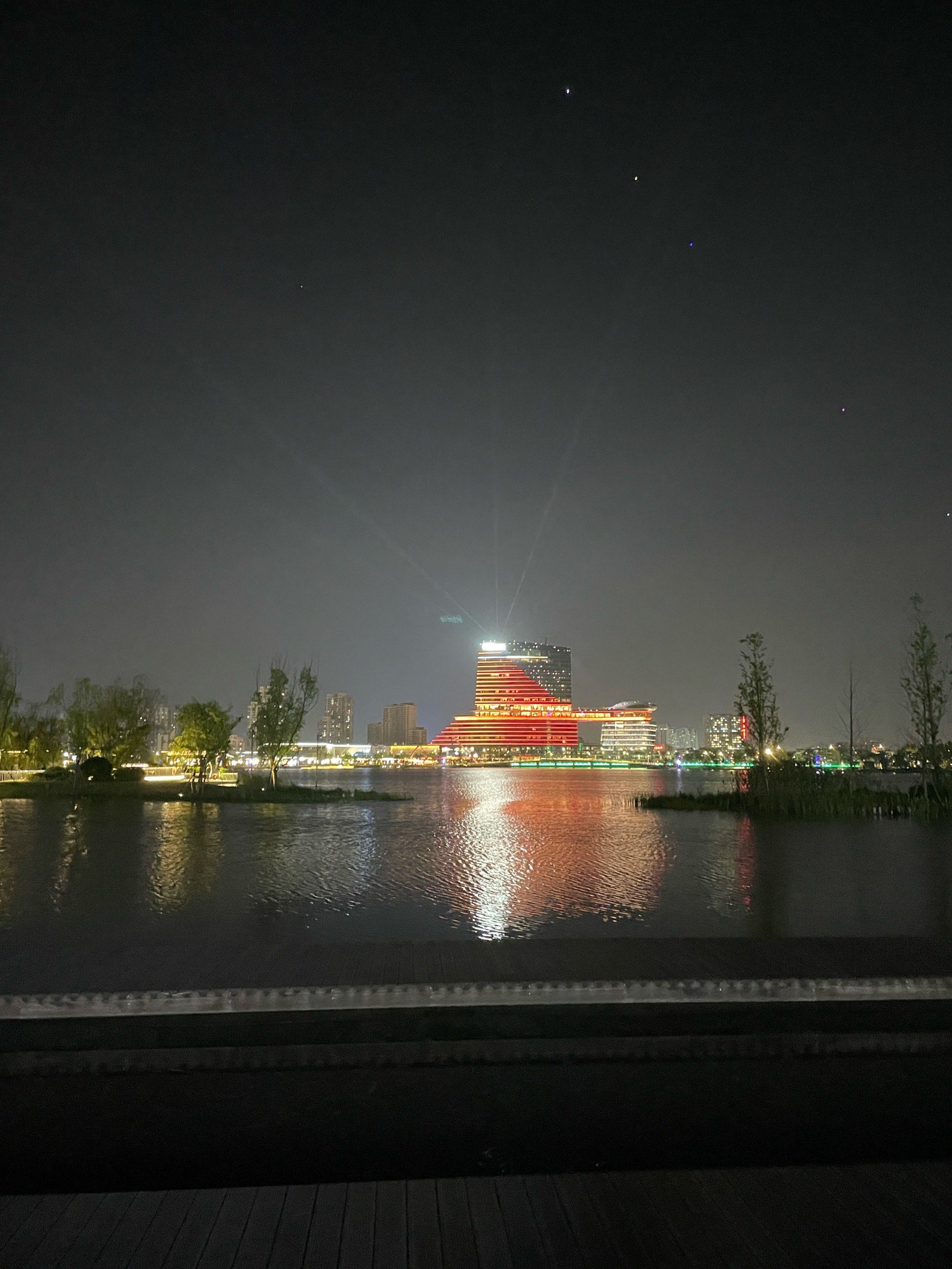 半夜来逛琴湖公园