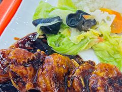 鱼香藕盒盖饭-香妃烤鸡(西单店)