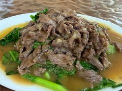 芥蓝炒牛肉-车头老二大排档(金城步行街店)