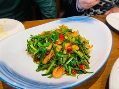 韭菜炒小河虾-烧肉馆(古北水镇景区店)