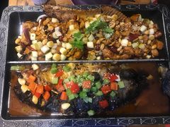宫保鸡丁烤鱼（清江鱼/斤）-锦尚阁烤鱼•天津菜(宣武门胡同店)