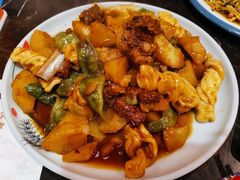 排骨豆角土豆粘卷子-粗粮人家·东北菜(洋桥店)