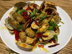 葱炒蚬子-潮庭·大连海鲜·炭火烧烤·扇贝王(大连店)