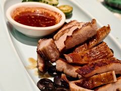 火焰黑毛猪颈肉-蕉叶·广州明星泰国菜(黑金冠保利广场店)