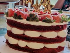 无糖草莓红丝绒裸蛋糕木糖醇老人-5Cake五度无蔗糖低脂蛋糕(陶然亭店)