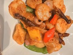 鸡纵菌爆炒元贝-彩丰楼·中餐厅(国家会展中心上海洲际店)
