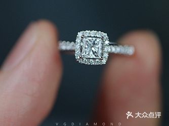 50分-70分-1克拉公主方钻戒对比