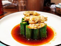 秋葵海蛏-东来菜馆•手抓海鲜家常菜•海鲜锅贴(鸽子窝店)