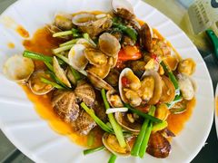 姜葱炒花甲-七鲜渔港美食餐厅(巽寮湾海景店)