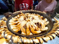 大公鸡粘卷子-华盛园卷子王农家菜水库鱼