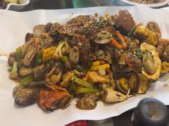 -东来菜馆•手抓海鲜家常菜•海鲜锅贴(鸽子窝店)