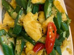 秋葵炒鸡蛋-巴依老爷新疆美食(望京小街店)