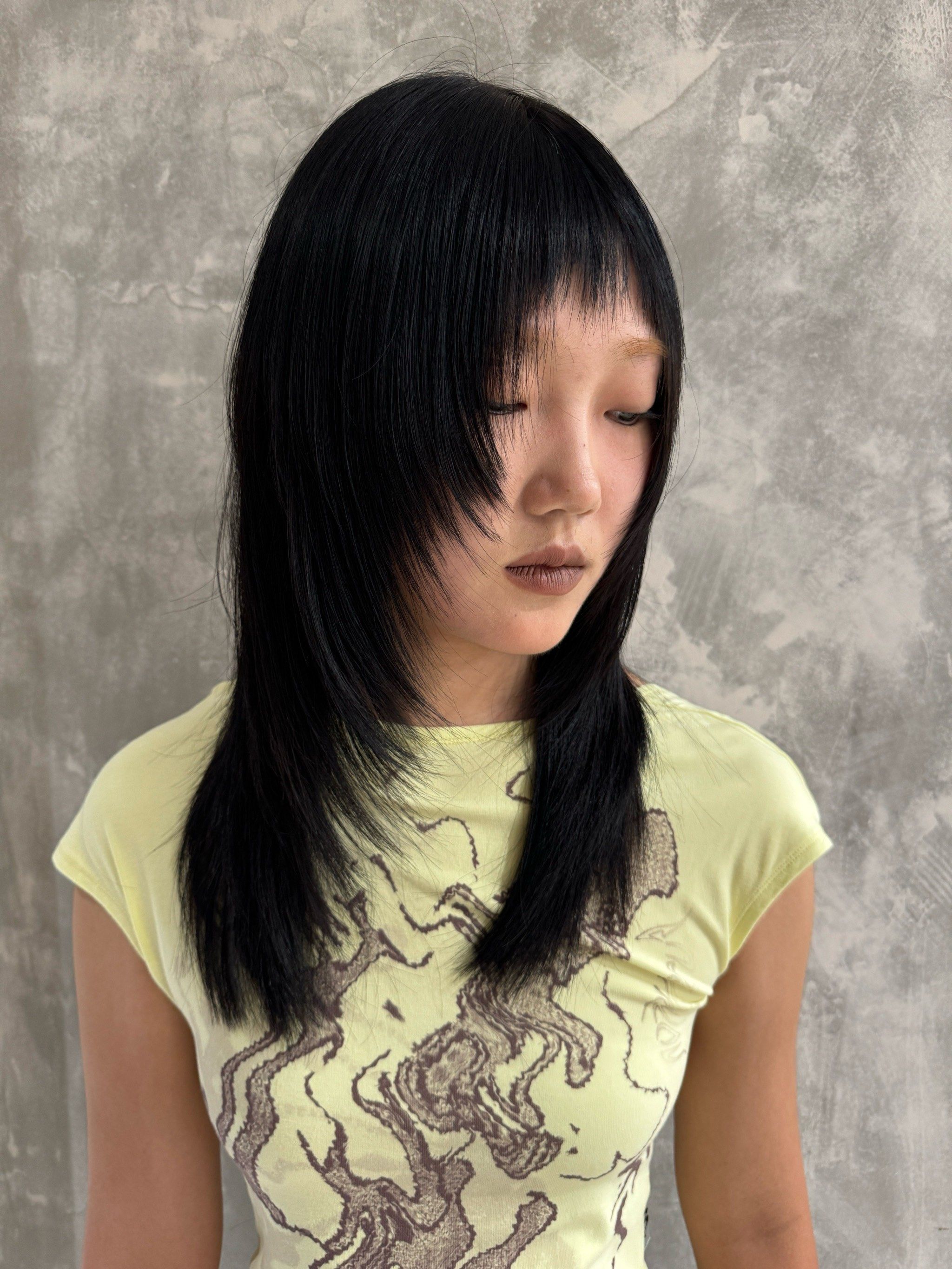 破碎刘海の层次长发