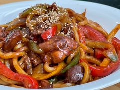 椒麻鸡炒乌冬面-魏客咖啡(中铁中心店)