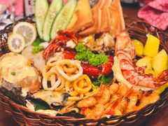 超大的海鲜拼盘-茉莉.Red Crab