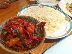 韭菜辣皮子拌面-巴尔喀十新疆餐厅(开发区店)