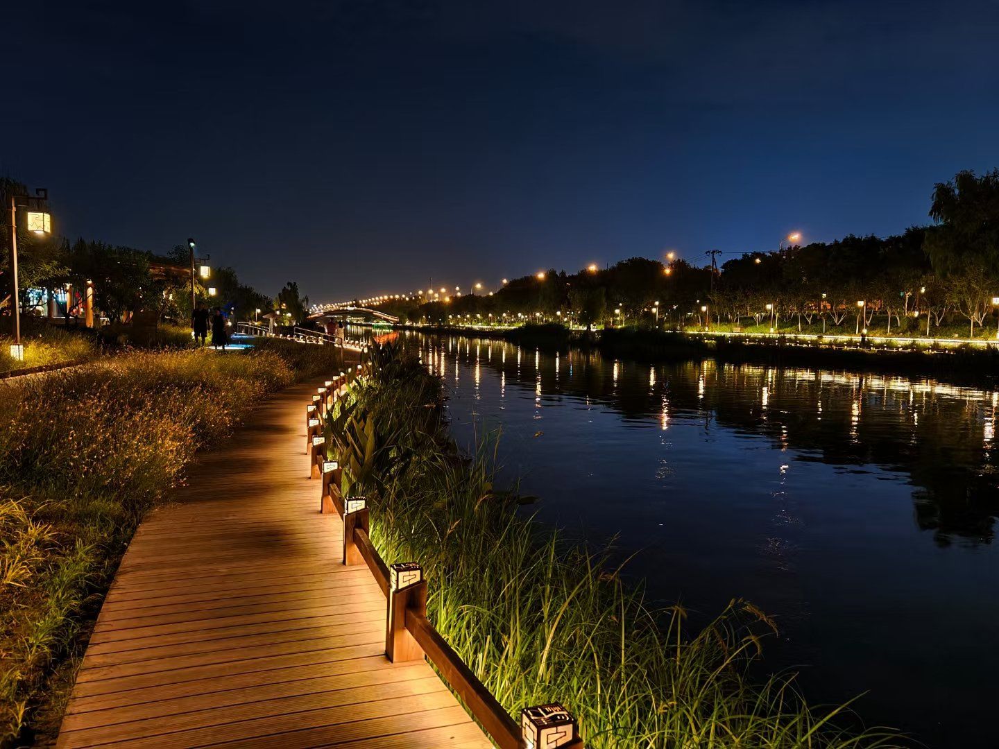 河边夜景