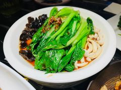 白灼菌菇菜心-新白鹿餐厅(虹桥南丰城店)