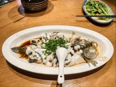功夫葱油淋竹笋壳鱼-常来小聚·广州非遗传承餐厅(地王广场店)