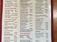 菜单-Union Oyster House