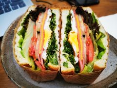 营养滑蛋炸虾三明治-Ginko银子(青龙街店)