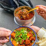 人均30‼️重庆盘盘麻辣烫天花板🔥冒鸭肠无敌