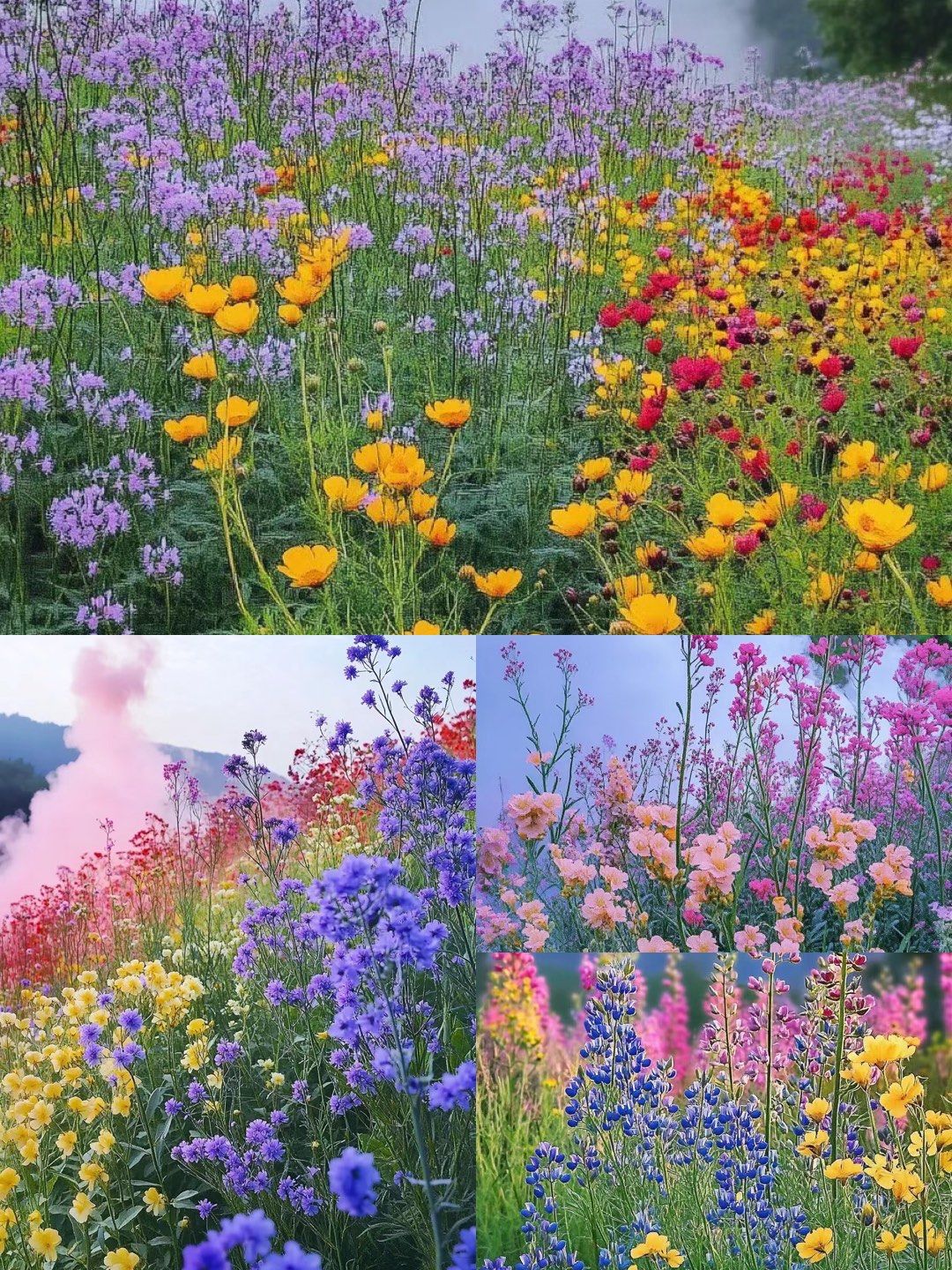 盛开花朵的美景