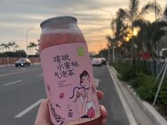 蜜桃气泡茶-奈雪的茶(苏宁广场店)