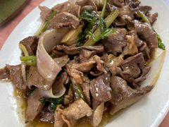 姜葱炒猪杂-天强农家菜馆