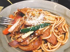 黑椒牛柳烩意面-野萃山·潮汕厚果汁(十亩地店)