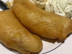 冰淇淋配炸香蕉-关夫人餐厅(阳光广场店)