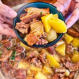 近期想推荐的卖肉店，炭火牛腩煲真的好吃![强]