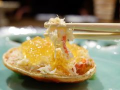 籽蟹配醋冻紫苏花-璞御·海鲜·雪花牛肉局(宾水西道店)