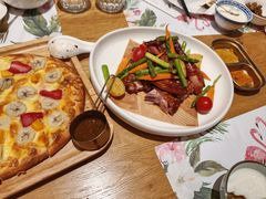 果木炙烤亚麻籽文昌鸡-花舍·新派粤菜·西餐·下午茶(亚运村·鸟巢店)