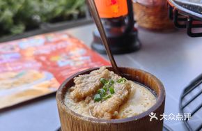 Bamboo Tube Stir-Fried Egg Custard