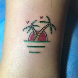 脚踝-新肤洗纹身