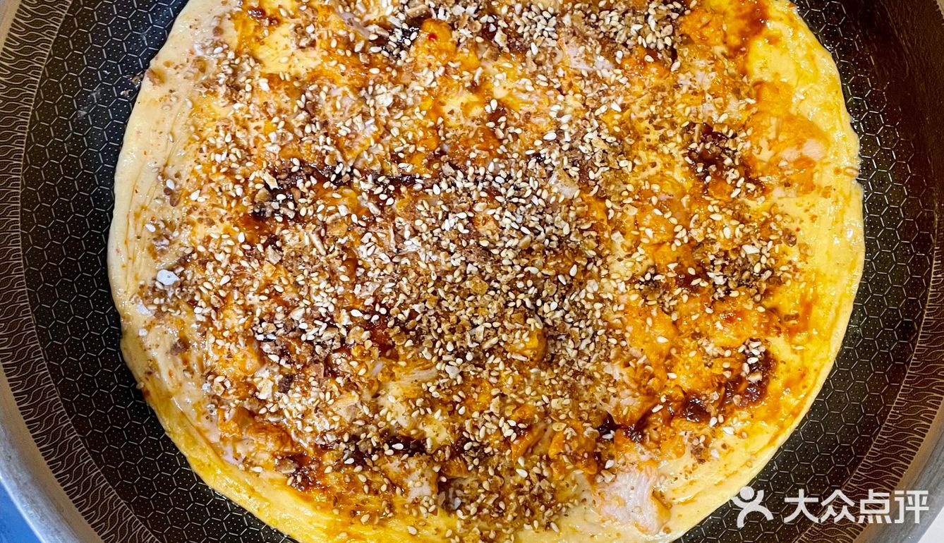 腌鸡排剩余的面糊变成披萨🍕[胜利][胜利][胜利]