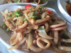 姜葱鱿鱼-覃记海鲜美食餐厅