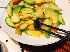西葫芦炒咸肉-付家大院(华丰店)