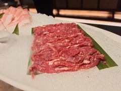 现切牛板腱雪花黑猪肉-揽季锅物会.福建黄鱼.海鲜姿造(五四路店)