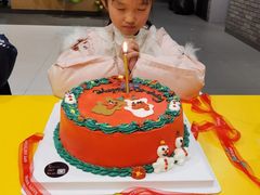 6英寸手绘男孩女孩定制款动物奶油蛋糕-艾加柒克蛋糕茶歇甜品台(春熙路店)