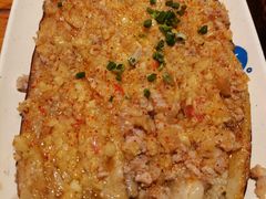 蒜蓉肉沫茄子-路边摊小炉子烧烤