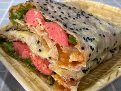 香辣煎饼果子-冷峰马家鸡蛋牛奶醪糟(八朗学五巷店)