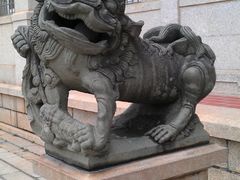 归来堂前的石狮-集美学村