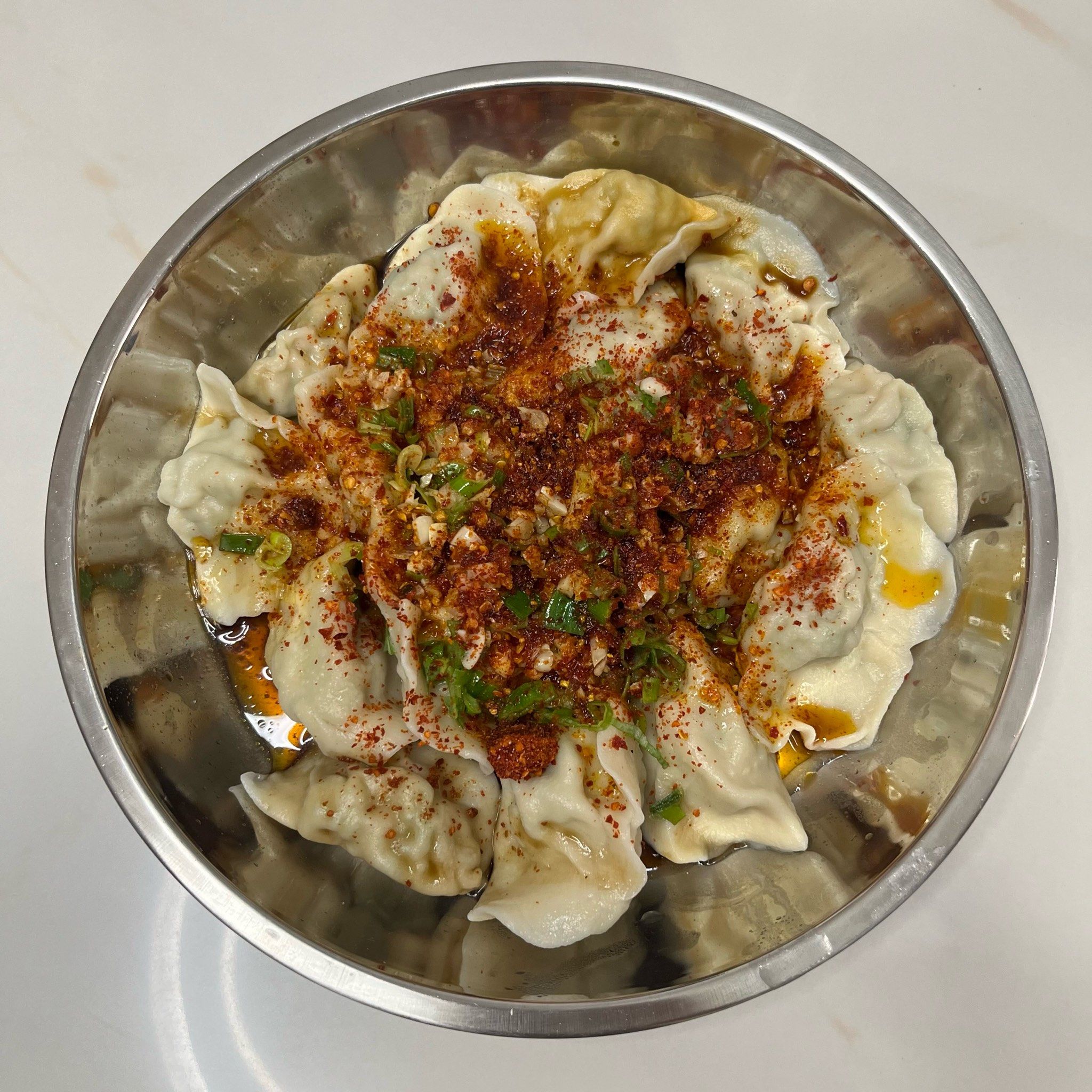 油泼饺子(猪肉豆角馅)
