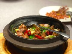 石锅堂焗牛肉粒-柴门头啖汤·经典川菜·慢火汤品(锦城万达店)